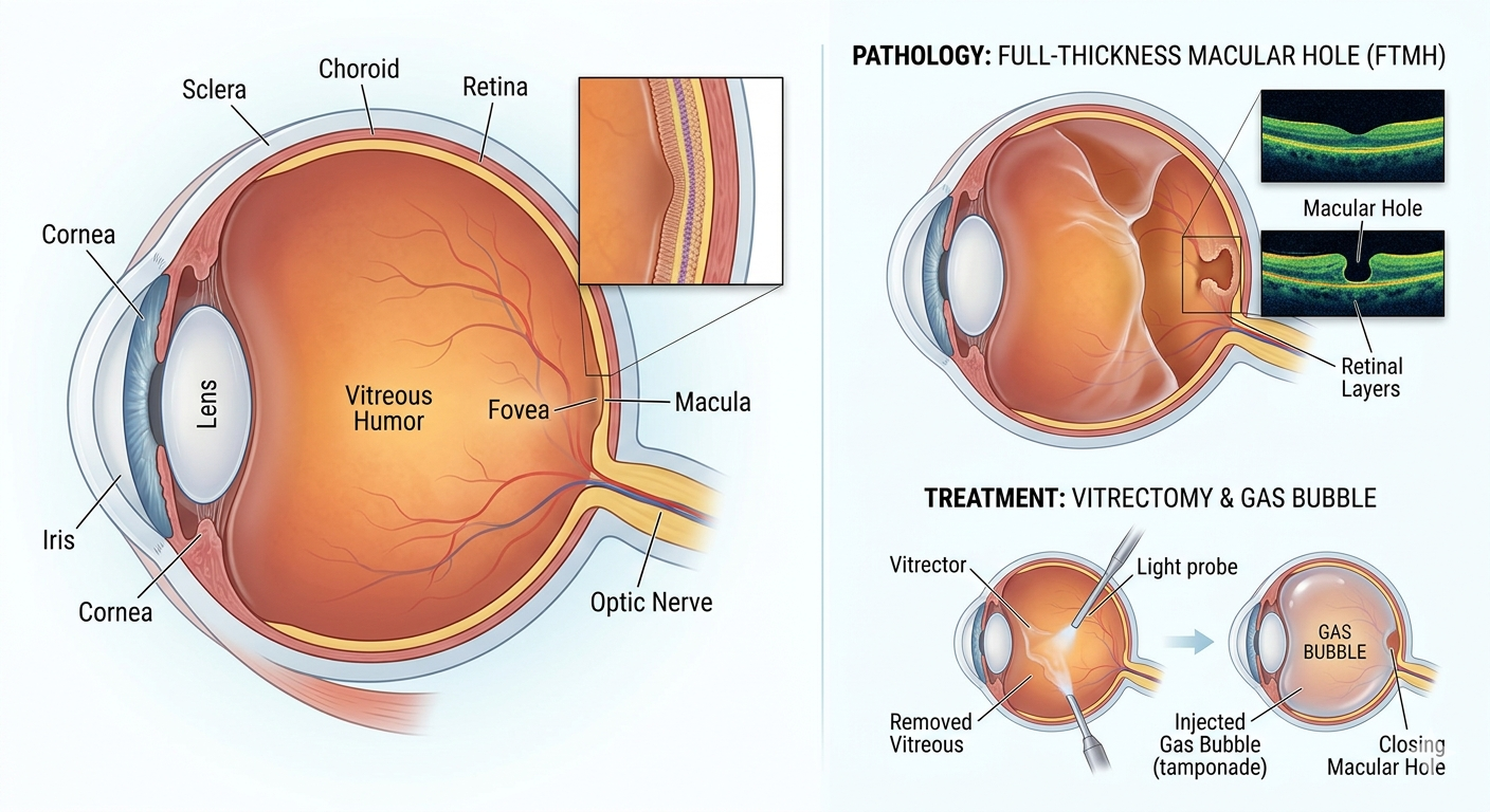 Full-Thickness Macular Hole (FTMH): Symptoms, Causes, Treatment, and ...